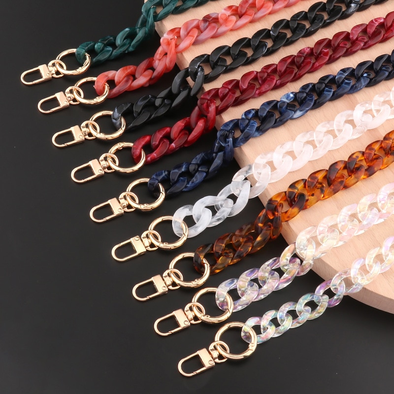 DIY 40cm spot handmade color matching acrylic chain bag with handbag hanging chain mask glasses chain