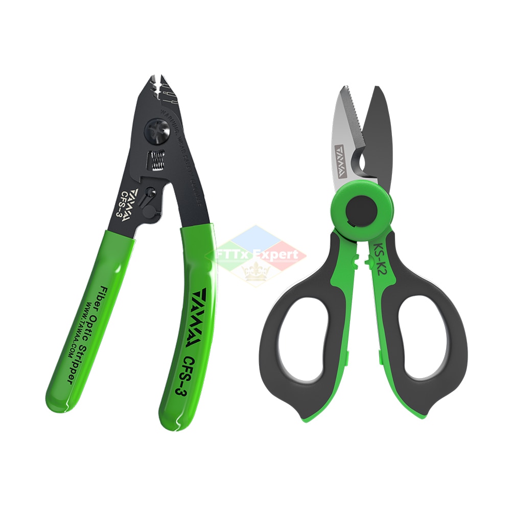 Handheld KS-K2 Fiber Optic Scissors Fiber Optic Kevalr Cutter Stainless Steel Scissors with 3 Holes Fiber Stripper