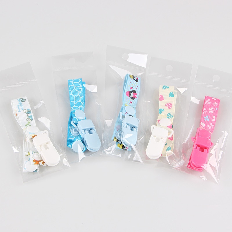 1@# 1 Pcs Baby Pacifier Clip Pacifier Chain Dummy Clip Nipple Holder for Baby Cartoon Print Child Pacifier Clips Soother Holder