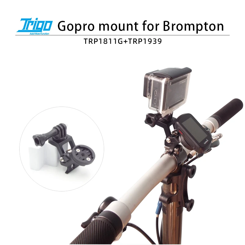 TRIGO TRP1811G Folding Bike Computer Mount Gopro Bracket For Brompton EIEIO Bicycle Modified