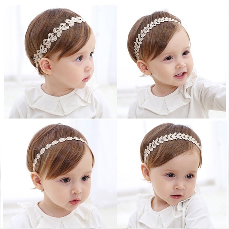 Baby Girl Headbands Birthday Party Princess Style Crown Flower Decor Elastic Hairbands for Children Hair Accessories Photo Props