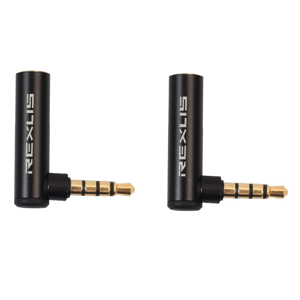 5pcs For REXUS 3.5mm Male to Female 90 Degree Right Angled Adapter Audio Microphone Jack Stereo Plug Connector Speaker Amplifier
