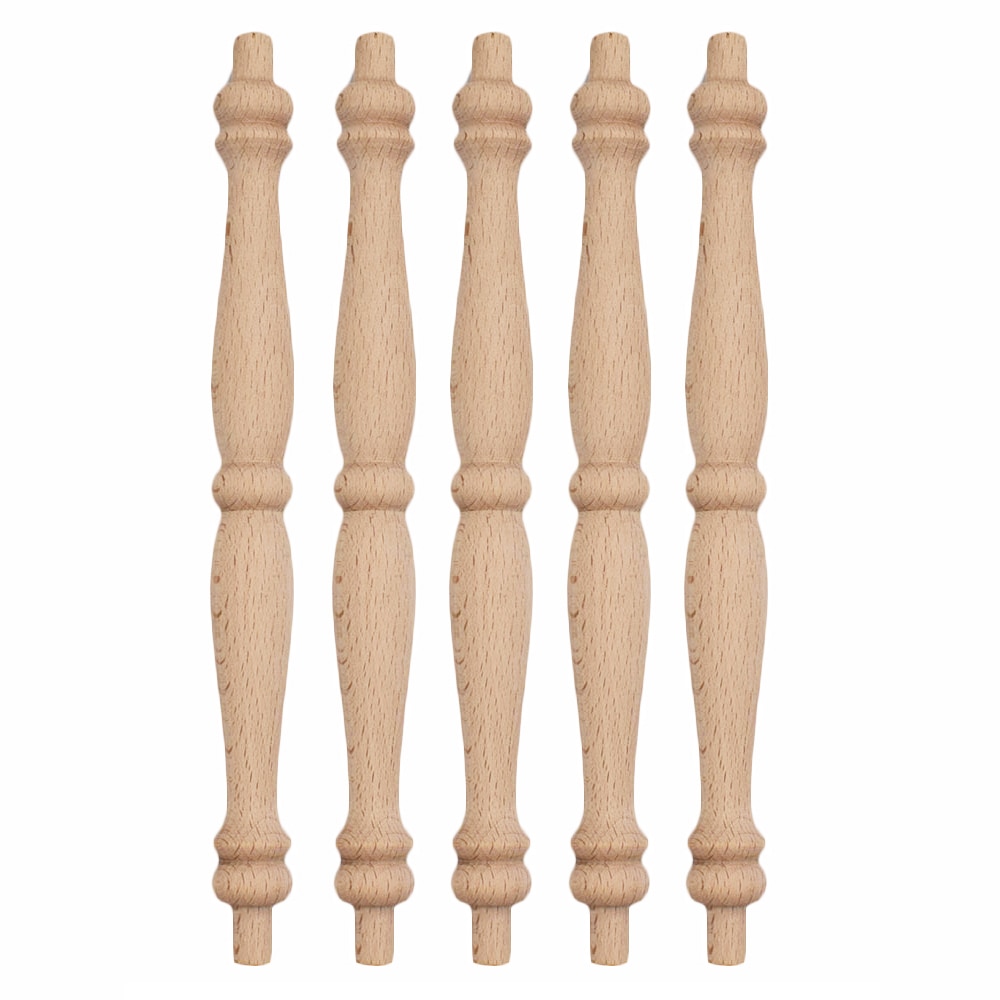 5PCS Corridor Bridge Column Wood Fence Beads Lathe Small Applique Vintage Home Decor Wedding Decoration Accessories Figurines