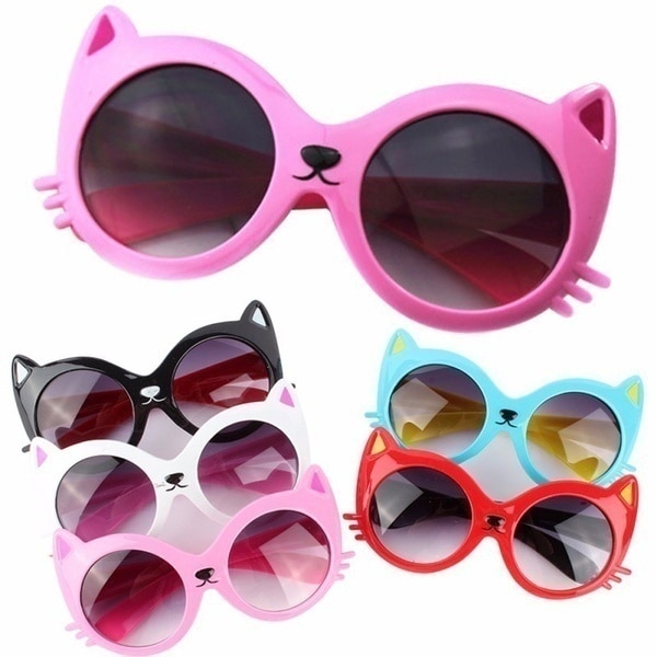 Girls Boy Cute Cat Anti UV Eyeglasses Glasses Toddler Baby Cartoon Sunglasses For Kids Children