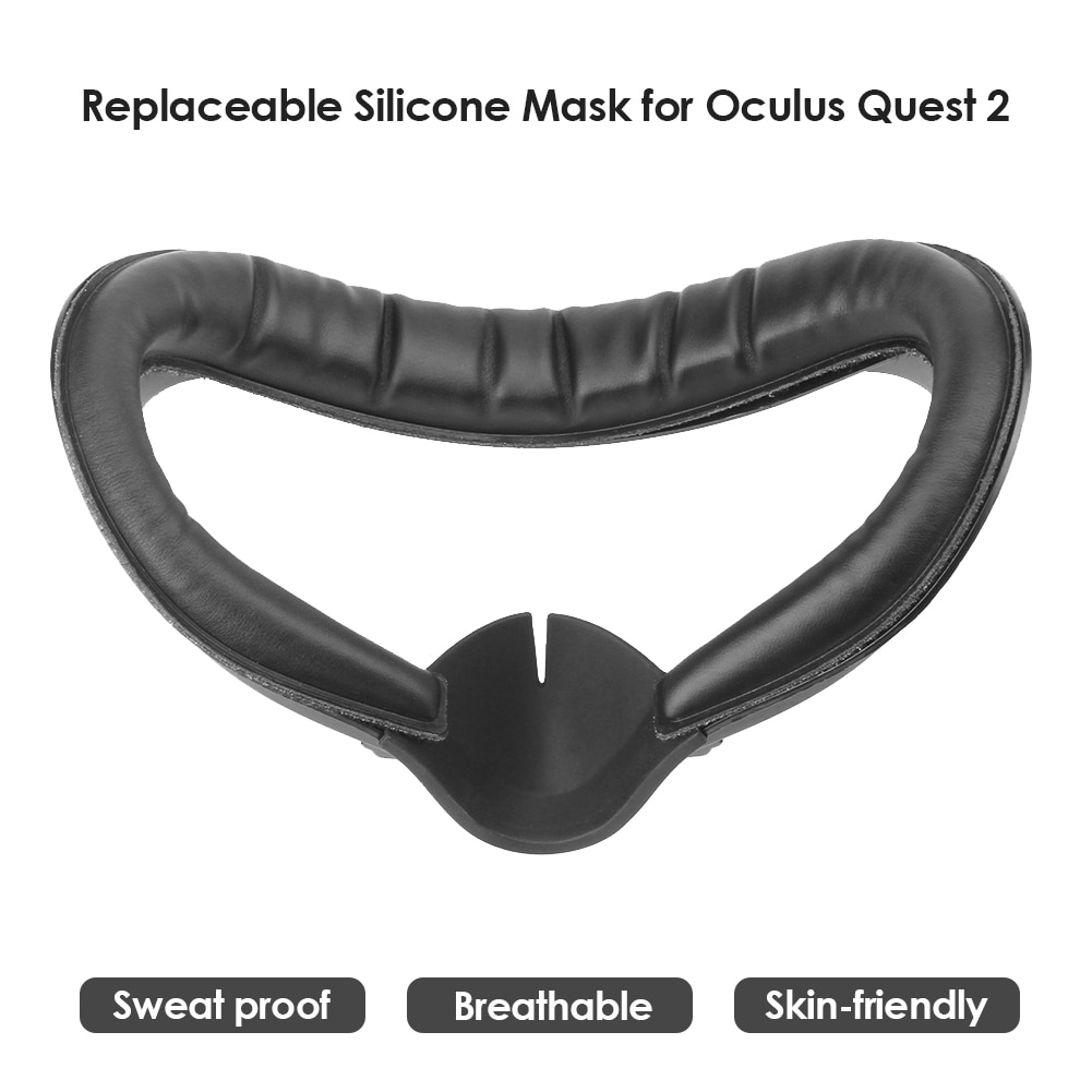 VR Facial Interface Cover for Oculus Quest 2 Face Eye Protective Foam Pad Mask Skin-Friendly Replacement Accessory