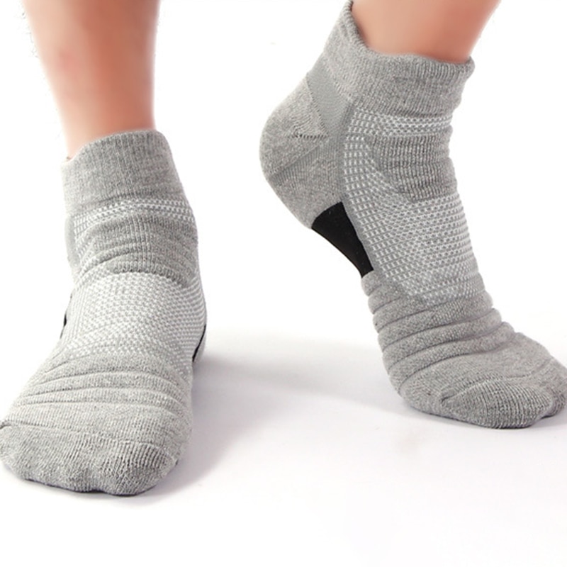 3 Pairs Sports Thick Basketball Sock Ankle Winter Warm Men Large Size 46,50 Cotton Short Men White Ankle Socks