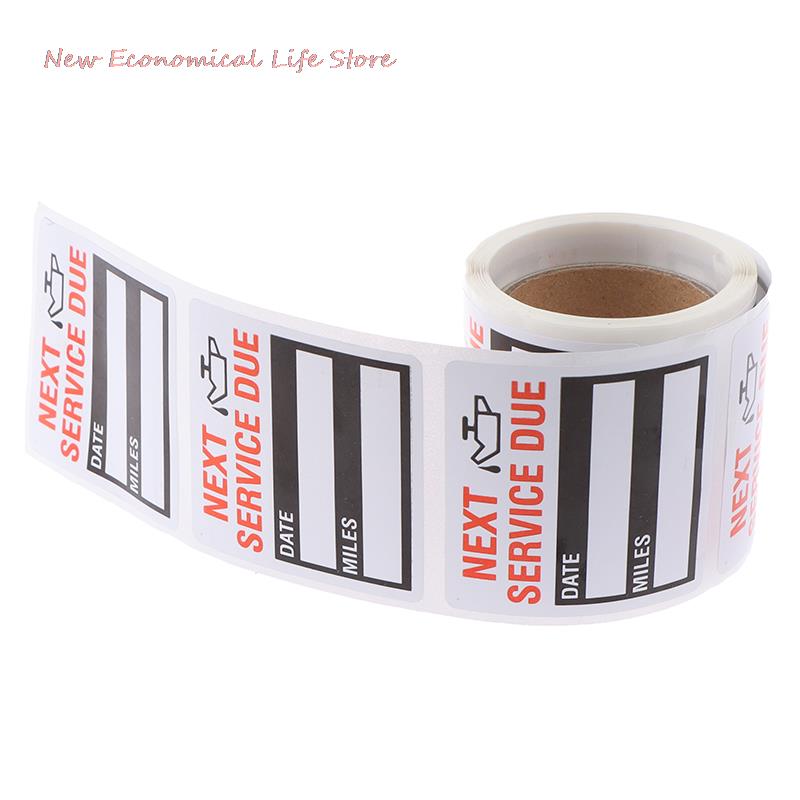 Top 100pcs/roll Oil Change/Service Reminder Stickers For Car Goods Window Sticker Adhesive Labels Car Sticker High Quality