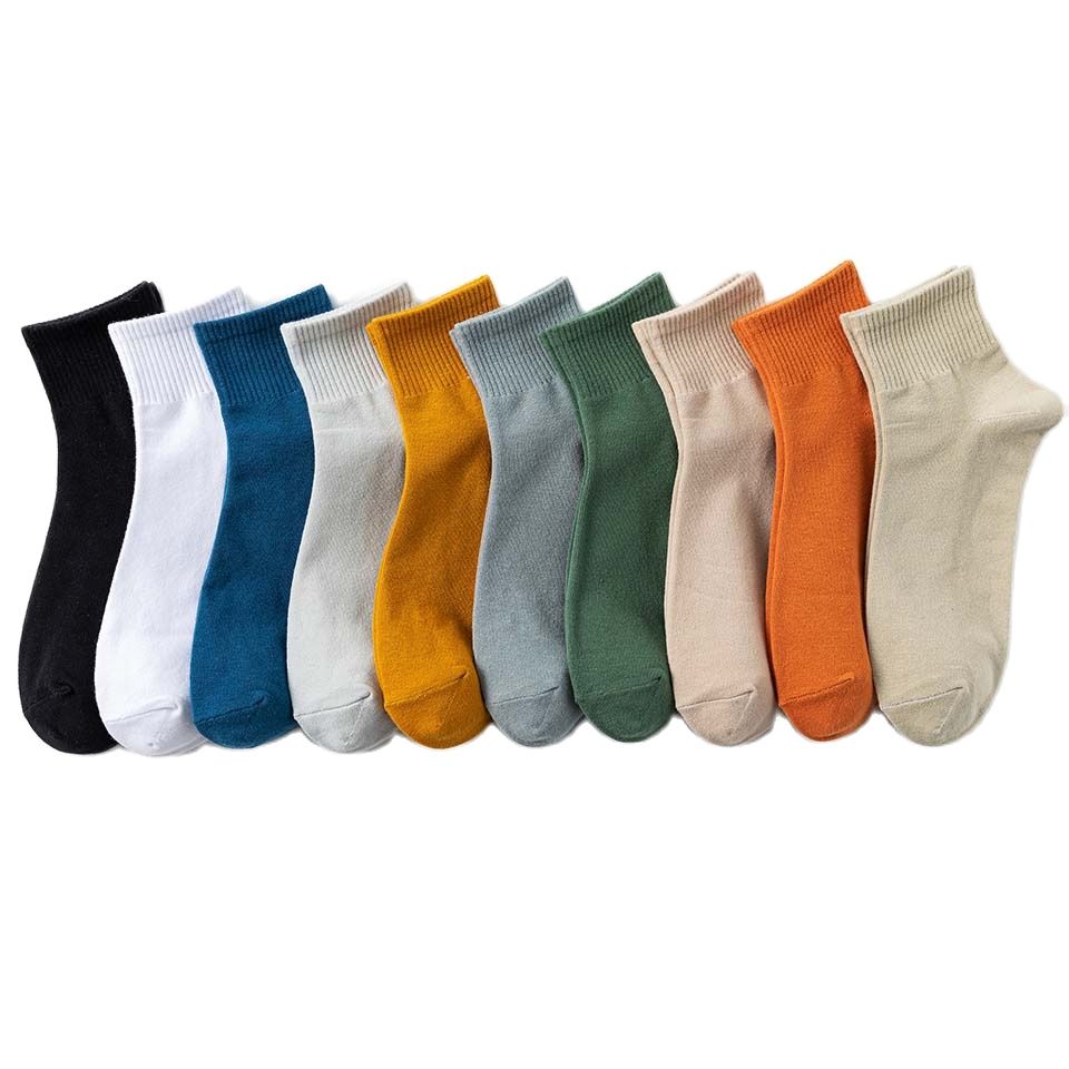3 Pairs of Men's Cotton Socks Four Seasons Casual Harajuku Comfortable Ankle Fun Socks Soft Simple Fashion
