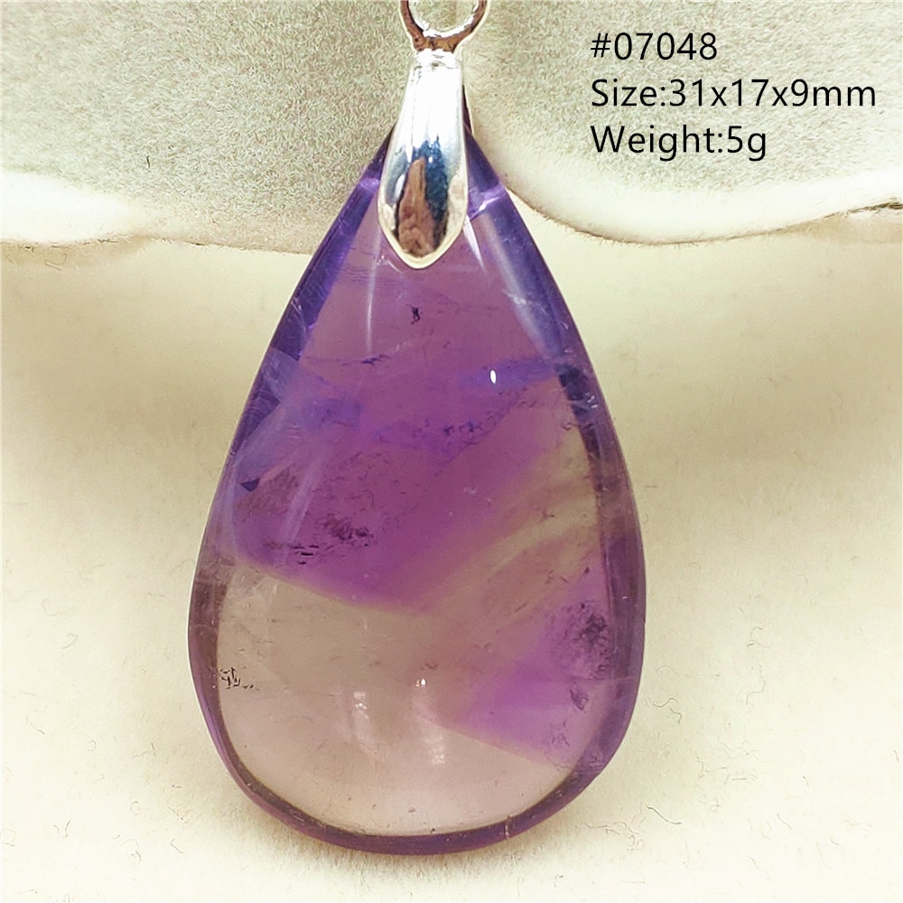 Natural Ametrine Quartz Bead Pendant Women Men Purple Yellow Ametrine Citrine Amethyst Clear Water Drop Brazil AAAAAA