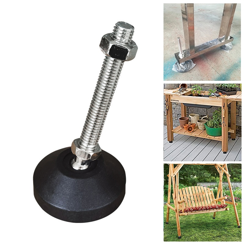 Adjustable Leg Thread Type Adjustable Levelling Feet Swivel Base Articulating Leveling Legs Furniture Support Legs M8 M10 M12