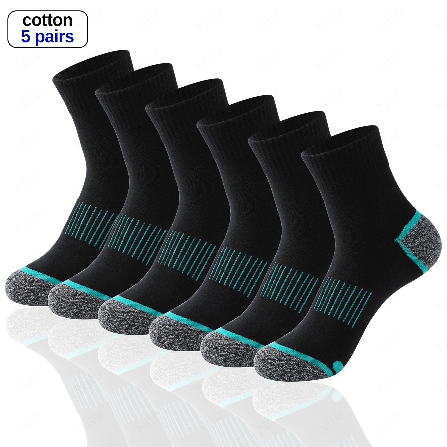 High Quality Lot Men's Socks Casual Breathable Run Sports Socks 5 Pairs Male Cotton Socks Winter Black Socks Men Large size
