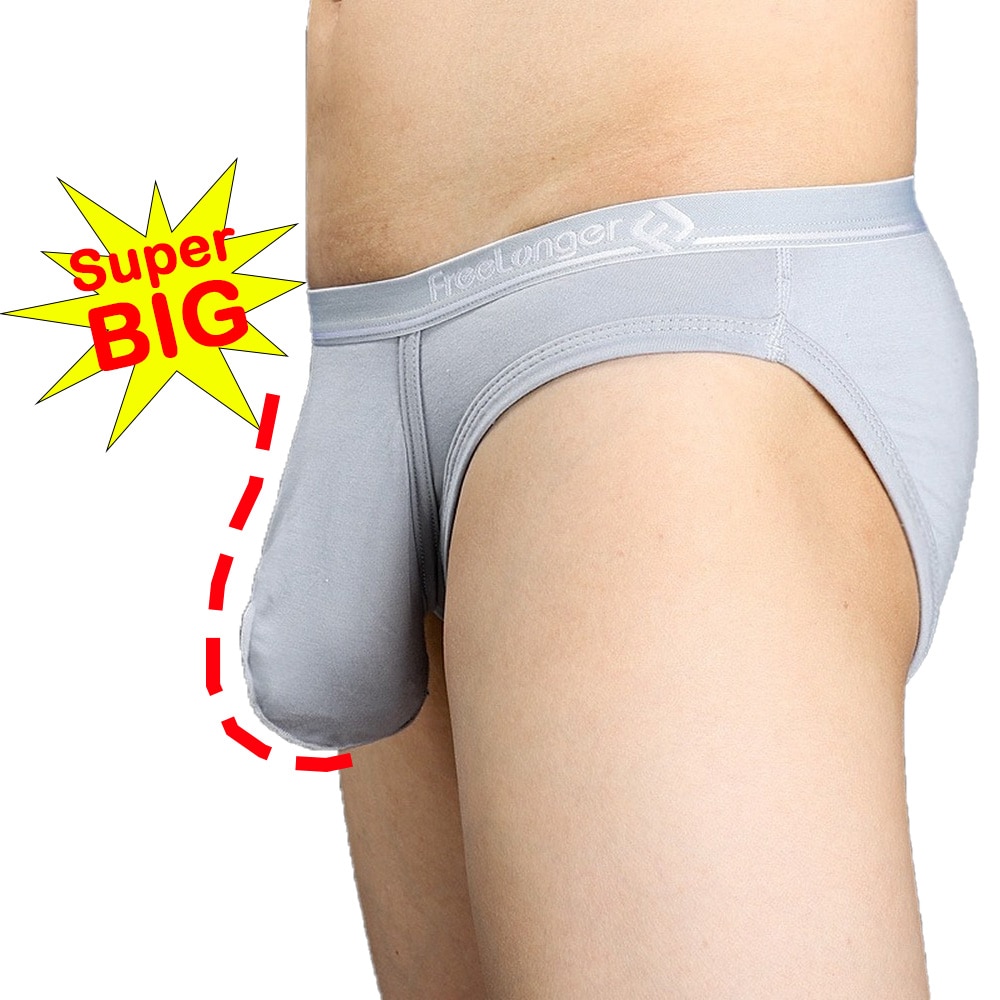 Man Ultra-Low Briefs with Super Big Penis Pouch Bulge Modal Elastic Sexy Lingerie Cock Gay Special Plus U-convex Boxers Erotic