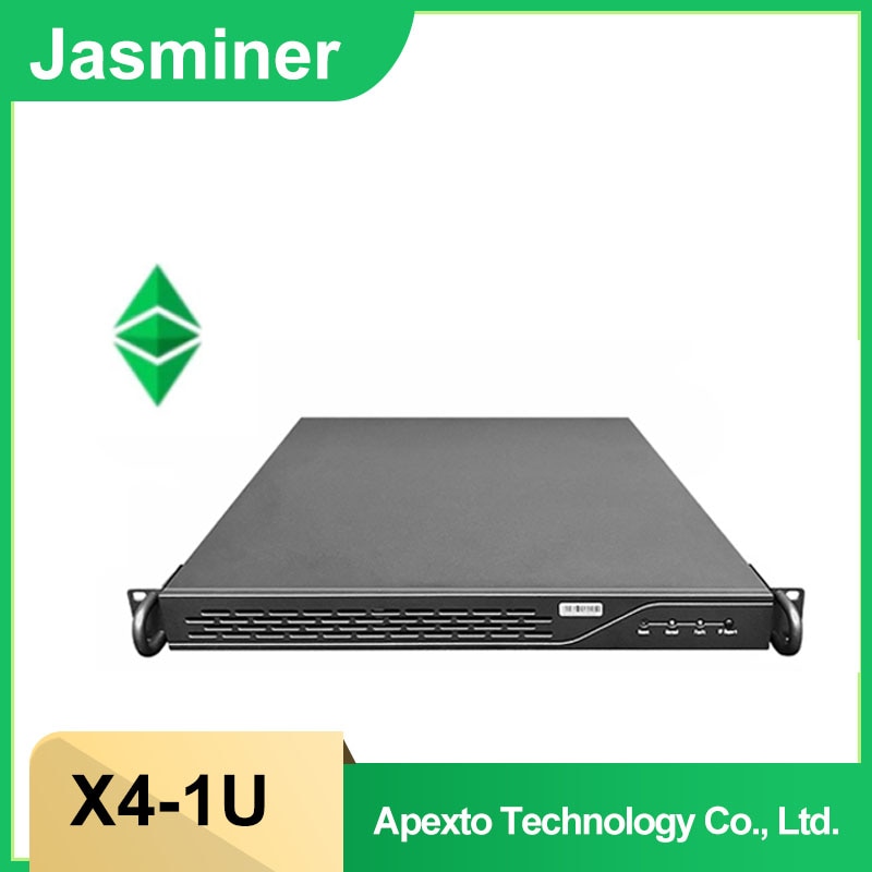 Used Jasminer X4 Miner 1U Computer Server 520 MH/s Hashrate 250W Power Consumption ETH Miner