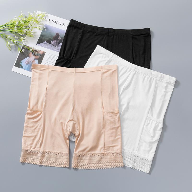 2019 Safety Shorts Pant size Safety Pants boxer Short Under Skirt With Pockets Safety Shorts Under Skirt Thigh Chafing Lace