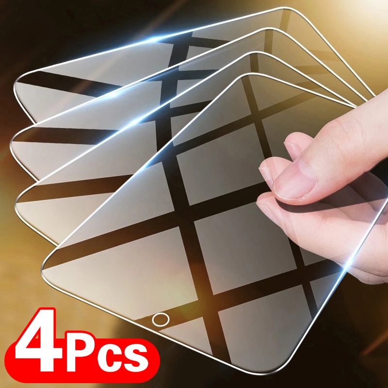 4PCS Tempered Glass for Redmi Note 9 Pro Max 9S 9T Screen Protector Glass for Xiaomi Redmi 9 9A 9AT 9C NFC Note 10x 11 Pro Glass