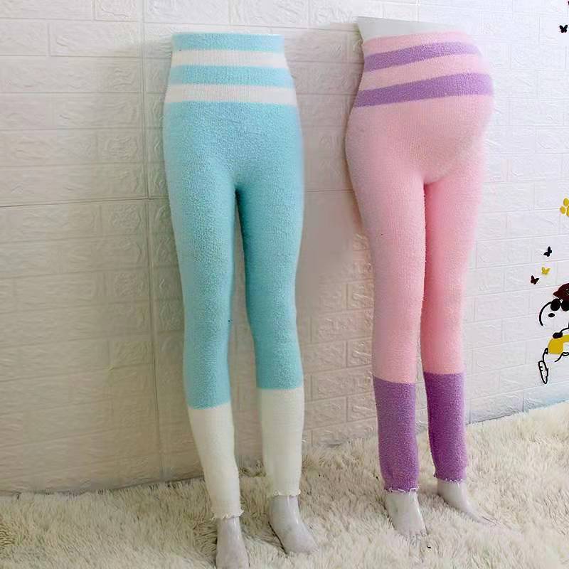 Winter Women's Pajama Pants Home Warm Pants Large Size High Waist Soft Elastic Thickening Comfortable
