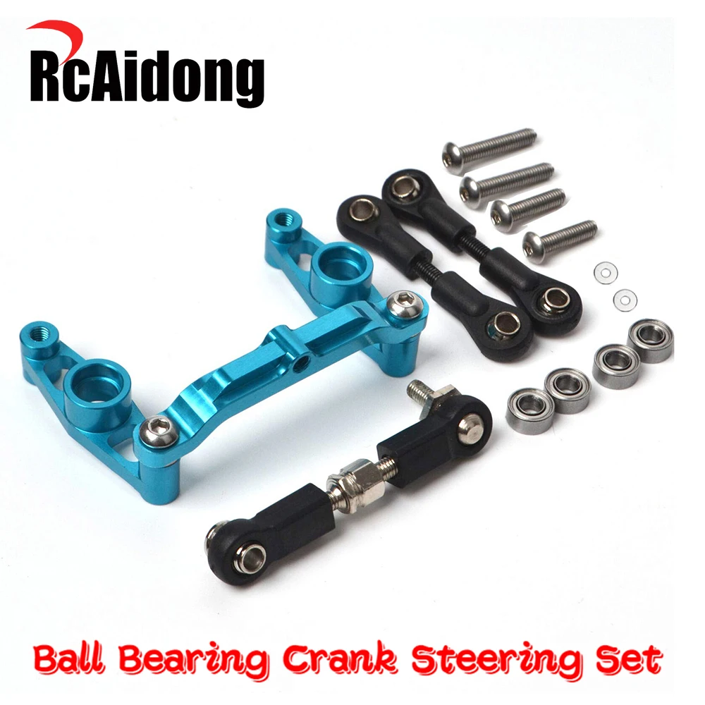 RC Racing TT02 Aluminum Ball Bearing Crank Steering Set for Tamiya TT-02 TT-02D TT02S 1/10 RC Drift
