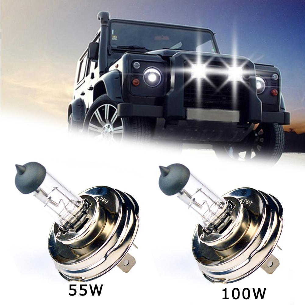 1pc H4 P45T Halogen Bulb Car Headlight 50/100W Clear Glass Ultra-white Light Quartz Lamps Agricultural Vehicle Bulbs