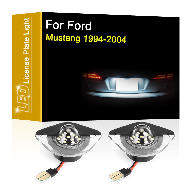 12V LED Number Plate Lamp For Ford Mustang 1994 1995 1996 1997 1998 1999 2000 2001 2002 2003 2004 White License Plate Light