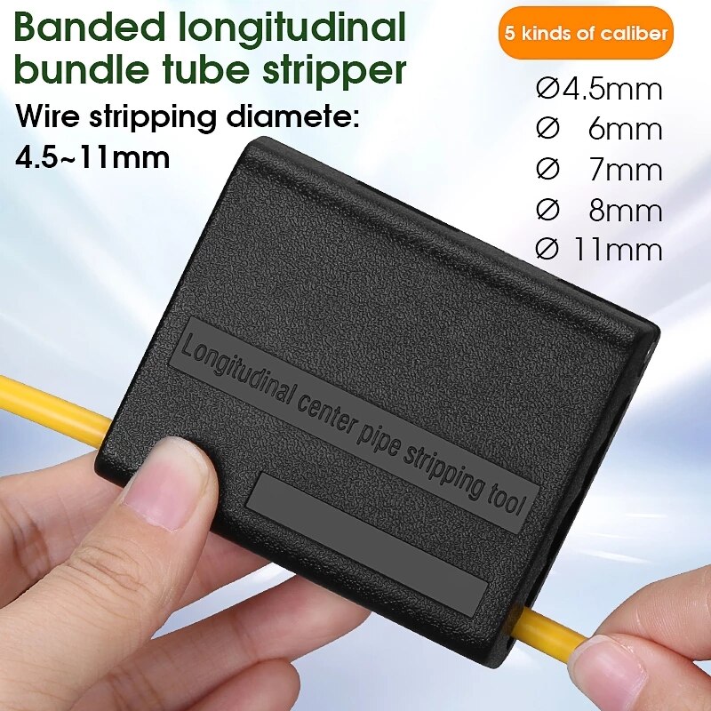 Optical Loose Tube Slitter 4.5mm-11mm Ribbon Cable Stripper Longitudinal Center Pipe Stripping Tool Tube Slitter Cable Cutter