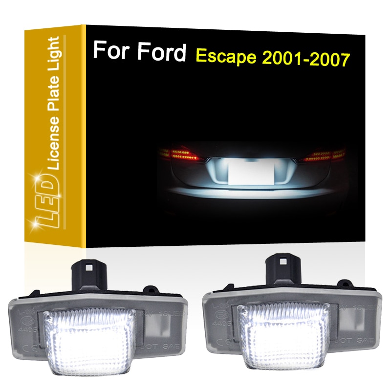 12V LED Number Plate Lamp For Ford Escape 2001 2002 2003 2004 2005 2006 2007 White License Plate Light Assembly