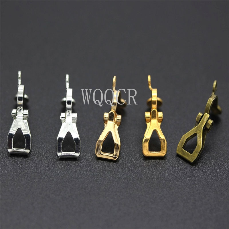 50pcs/lot 12mm Copper Gold Silver Color NO Piercing Earrings Clips Blank Base Settings Craft for DIY Ear Jewelry Making