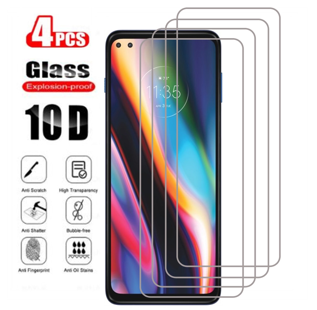 4Pcs High Definition Tempered Glass For Motorola Moto G 5G Plus Play 2021 Fast Pro Power Stylus G9 G8 Lite G7 Screen Protector
