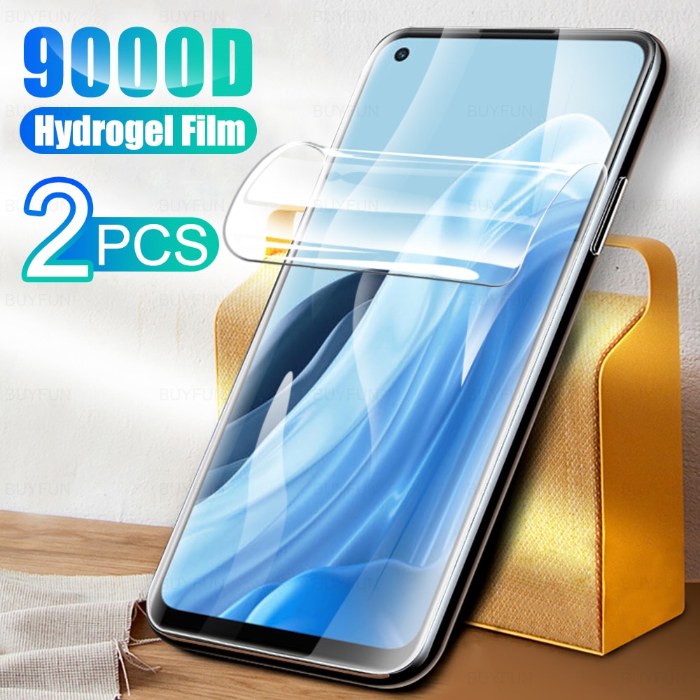 2PCS 9000D Hydrogel Soft Film For Oppo Reno7 5G 6.43" Screen Protector For Reno 7 CPH2371 Safety Protective Film Cover Not 