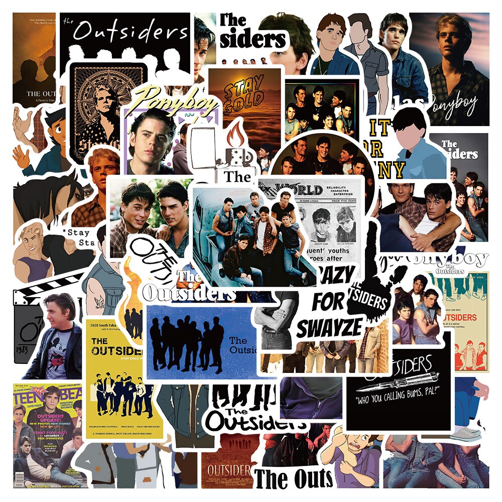 10/50Pcs TV Series The Outsiders Stickers Waterproof Vinyl For Laptop Motorcycle Helmet Skateboard Luggage Decals Kids Toy