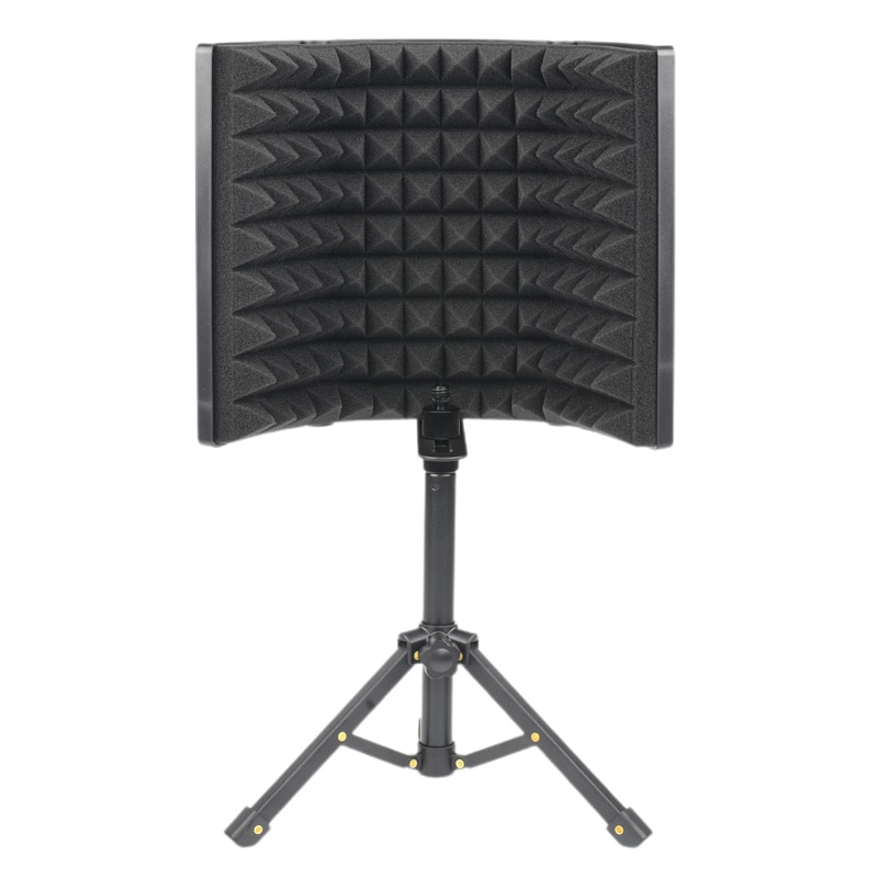Mini 3 Panels Isolation Microphone Shield Plastic Portable Windscreen for Condenser Mic to Reduce Noise LO-PS58