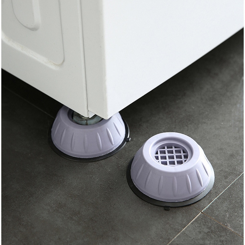 4Pcs/Rubber Feet Shockproof Quiet Anti-Slip Lifting Pad Anti-Slip Washing Machine Support Shock Absorber Support Furniture