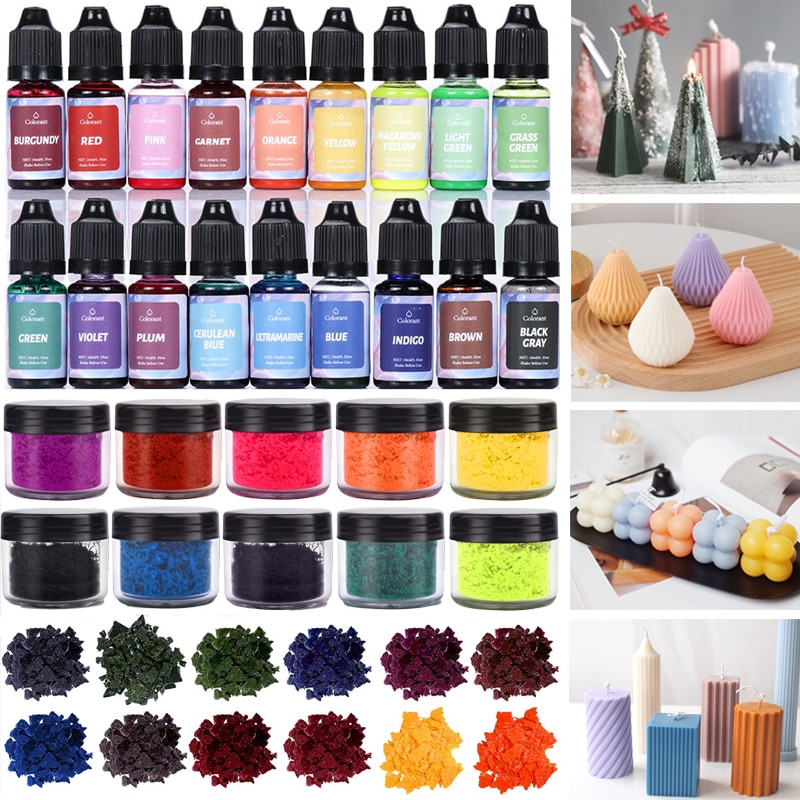 1Set Candle Dye Wax Pigment Colorant DIY Soy Candle Supplies Aromatherapy Essential Oil Handmade Soap Candle Making Accessories