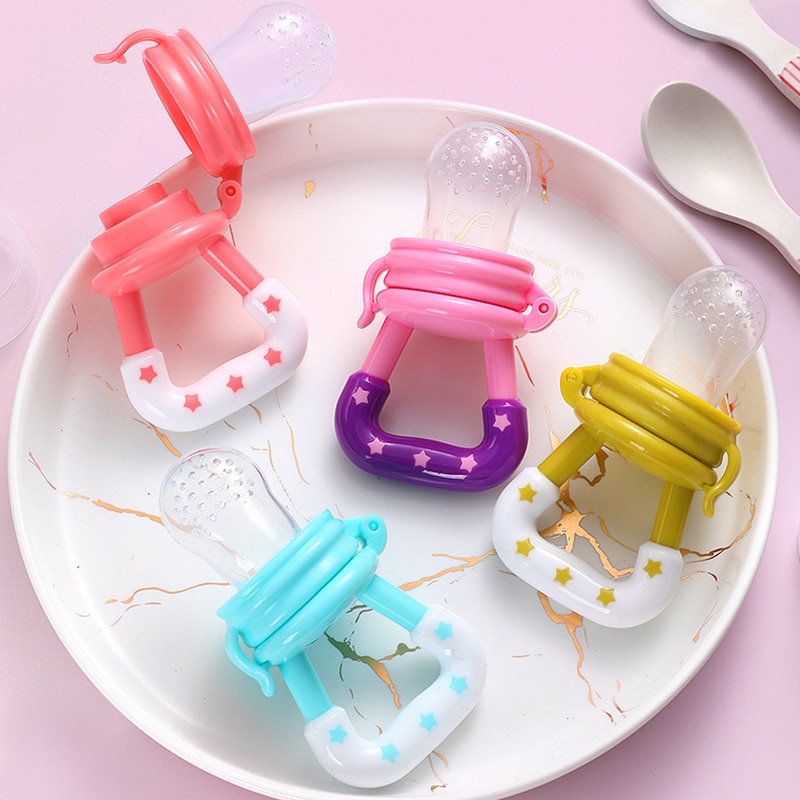 3pcs Fresh Fruit Bite Baby Nipples Soft Silicone Infant Food Feeding Newborn Food Teether Training Baby Care Accessorie BPA Free