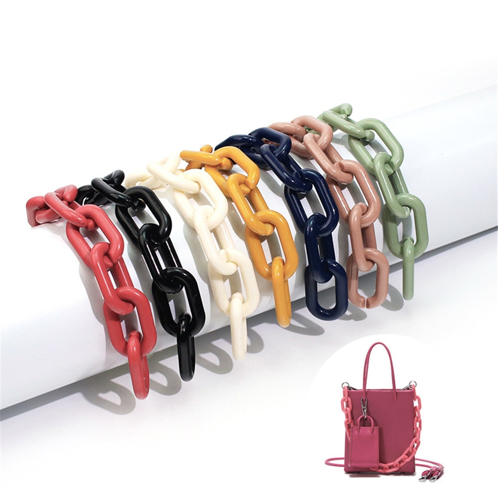 New Acrylic Resin Bag Chain Handbag Decoration Bag With Chain Clothing Chain Luggage Color DIY Chain