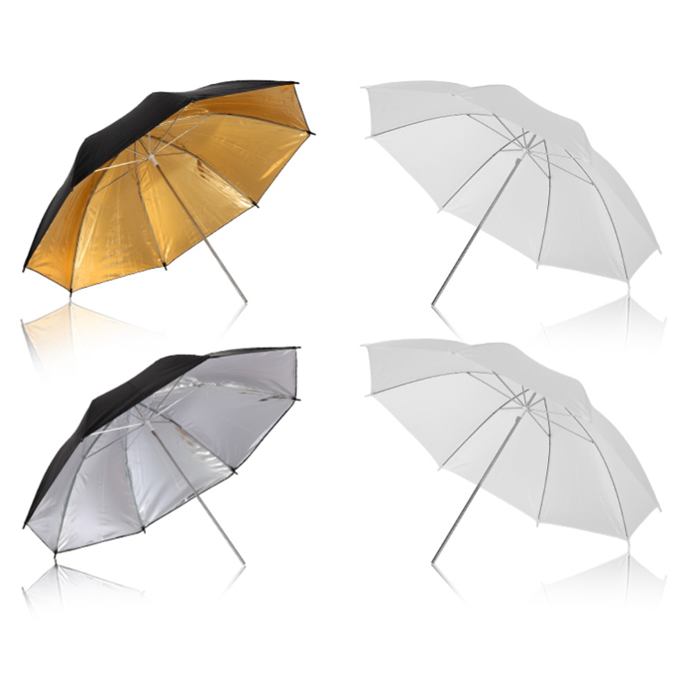 Umbrella Reflective Photo Studio Set 33 ' 84 cm Silver White Soft Light Umbrella + Dual-use 4 Pieces Photography Accessorie