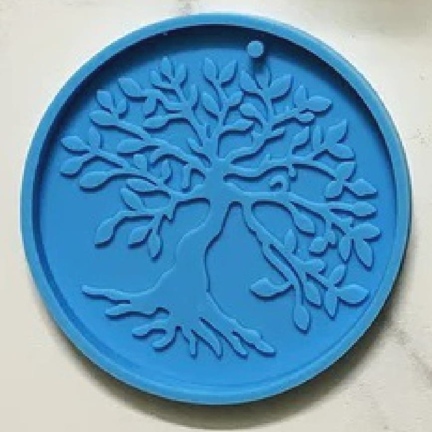 Tree of life coaster silicone mold set Life Tree molds for epoxy resin cup mat mold