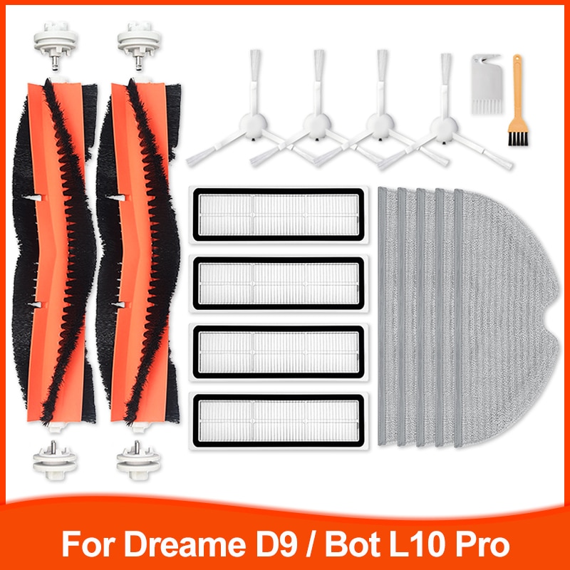Main/Side Brush Mop Cloths Hepa Filter for Xiaomi Dreame Bot L10 Pro D9 for TROUVER LDS Finder Robot Vacuum Cleaner Accessories