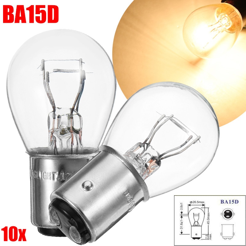 10Pcs Car Side Position Break Auto Stop Brake Bulb Indicator Lamp 1157 BA15D 21W DC12V Fog Reversing Light Halogen Lamp Bulbs