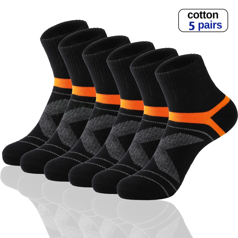 High Quality 5 Pairs Lot Men Cotton Socks Black Sports Socks Casual Run winter Socks Men Breathable Male Sock Sokken Size38-45