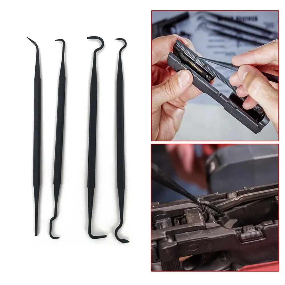 4pcs Multipurpose Car Detailing Cleaning Tool Nylon Picks Pick Double-headed Hook Car Clean