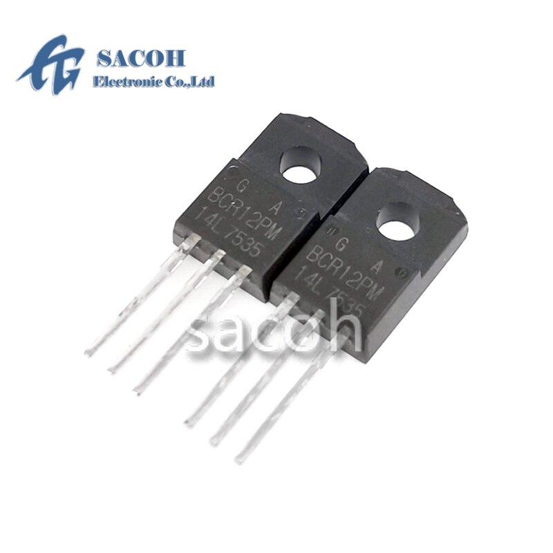 New Original 10PCS/Lot BCR12PM-14L BCR12PM-14 BCR12PM-14LG or BCR12PM-12L BCR12PM-12 TO-220F 700V 12A Isolated Triac