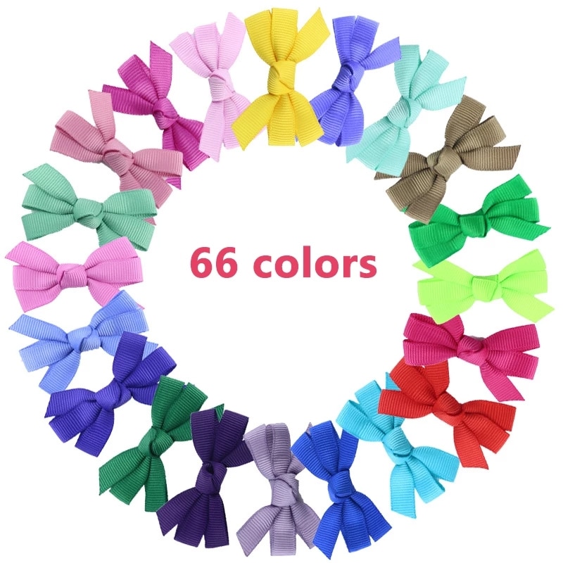 Baby girls Alligator Clips Ribbon Bows Girls Hairpins Hairbow Barrettes Girl Top Bow Knot Hair Clip Children Small Hairpin 10pcs
