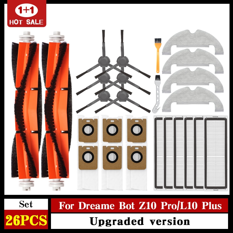 For Dreame bot Z10 Pro / L10 PLUS Accessories xiaomi Dust Bag HEPA Filter main brush Mop Robot Vacuum Cleaner Replacement parts