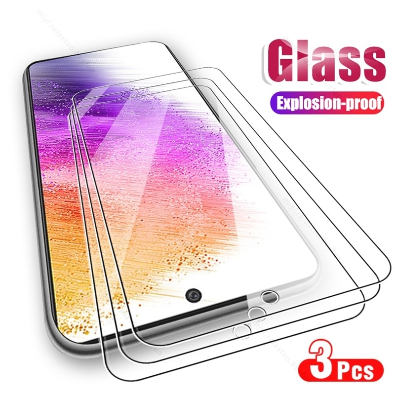 3PCS Full Protective Glass For Samsung Galaxy A73 5G A 73 2022 SM-A736 6.7" HD Explosion-proof Screen Protector Film Guard 