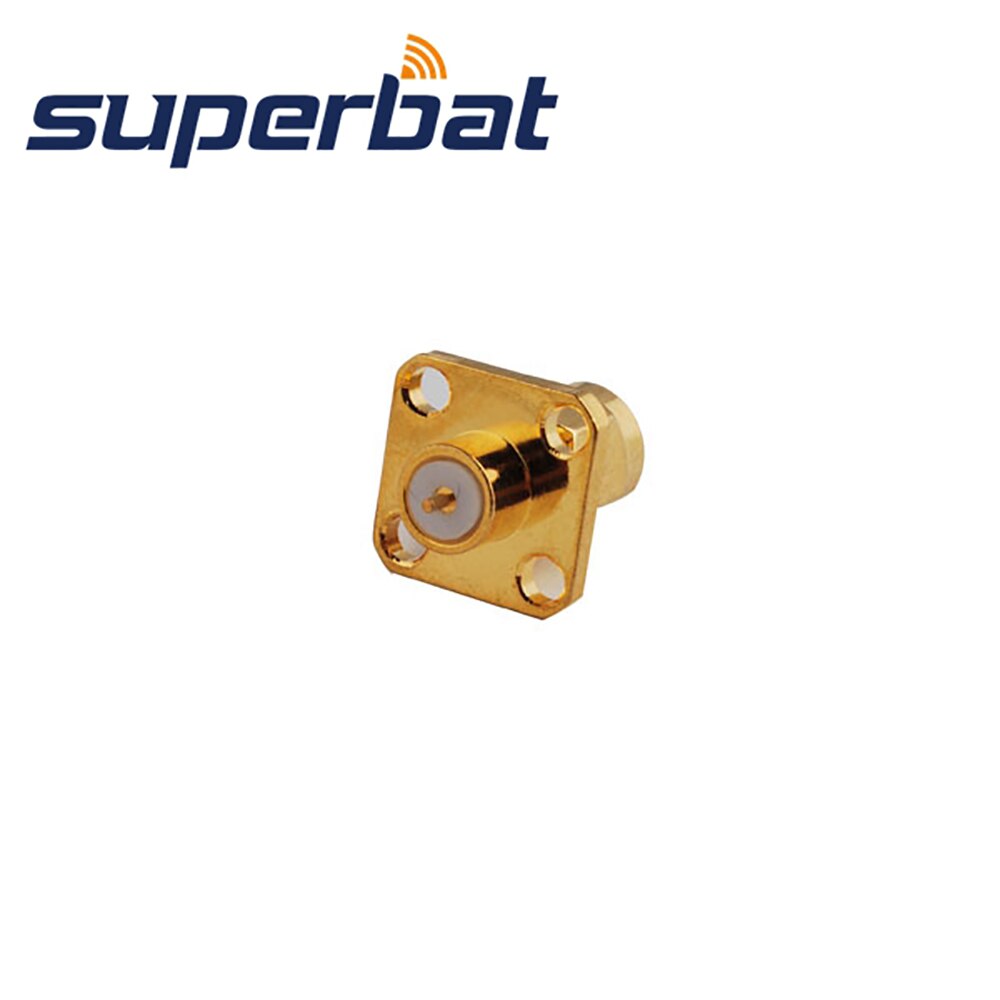 Superbat 10pcs SMA 4 hole Panel Mount Male with Solder Post Terminal Short Vers RF Coaxial Connector