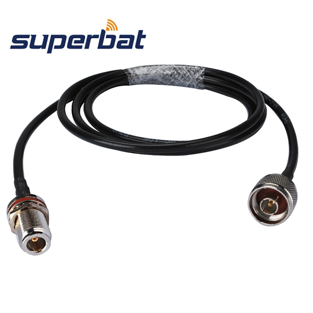 Superbat N Male to Female Bulkhead O-ring RF Pigtail Coaxial Cable RG58 2M WLAN