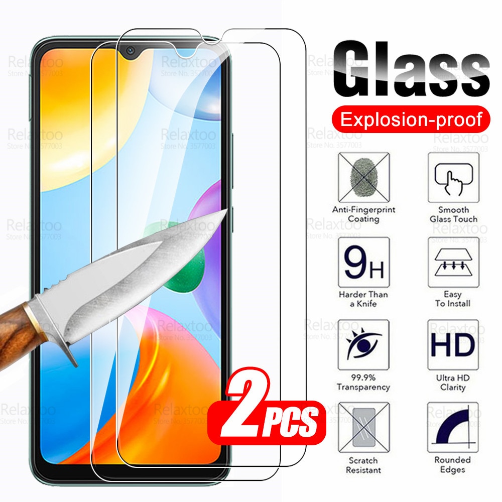 For Redmi 10C Glass 2pcs Tempered Protective Glass For Xiaomi Redmi10 Readmi 10 C 6.71" Screen Protector Armor Guard Cover 