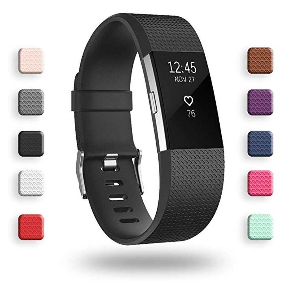 Silicone Strap for Fitbit Charge 2 Band Smart Watch Accessories for Fitbit Charge 2 Sport Replacement Wristband Bands