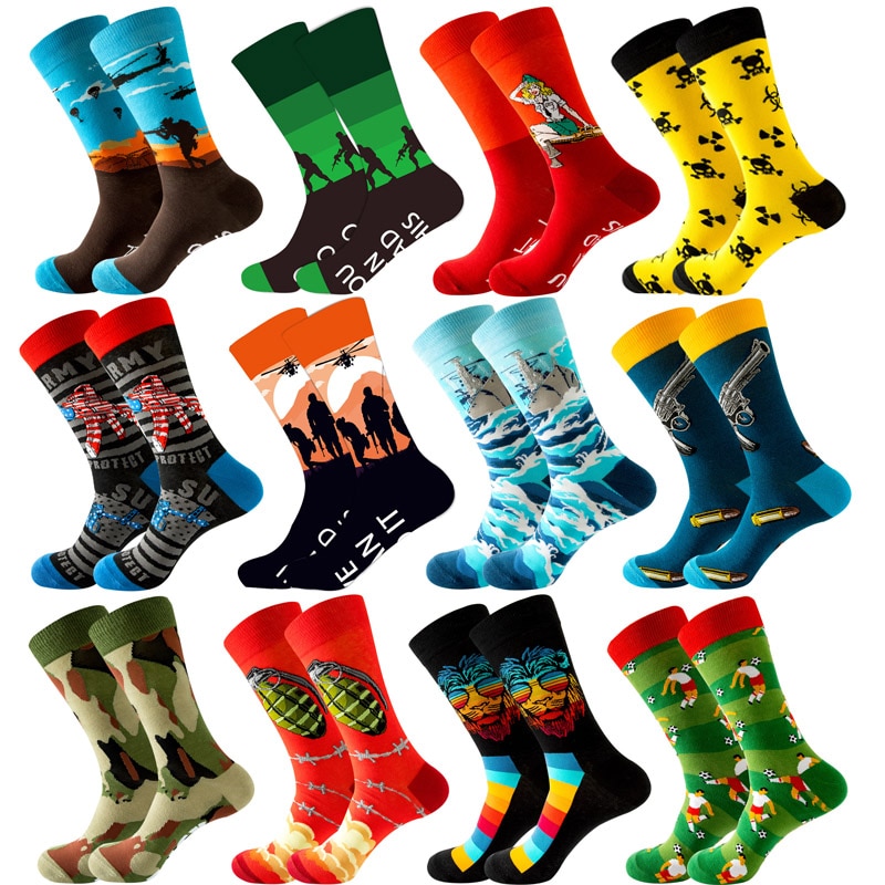 High Quality Combed Cotton Street Happy socks in the tube socks soldier men's socks warrior women's socks gun game soc