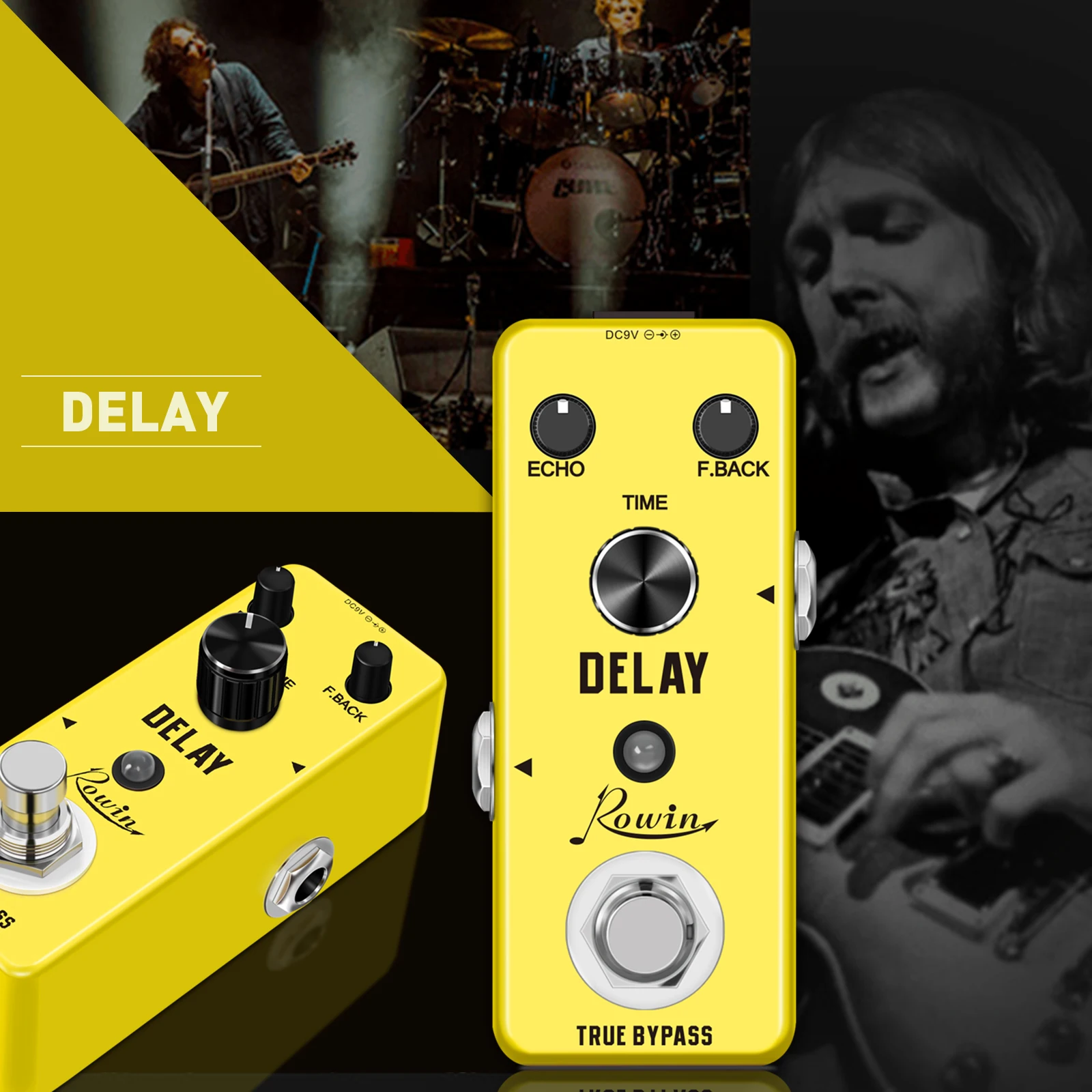 Rowin LEF-314 Guitar Analog Delay Effect Pedal Ture Bypass For Electric Guitar